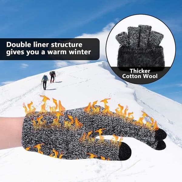 Vinterhandsker - ZGEER - Touchscreen-kompatible - Skridsikre - Varme - One Size