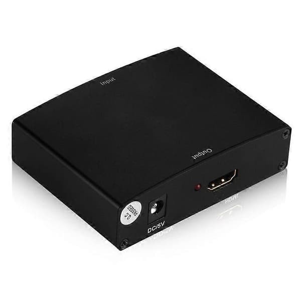 Kompatibel med YPbPr til HDMI HD-konverter Komponent til HD-adapter YPbPr til HD 1080P - Sort
