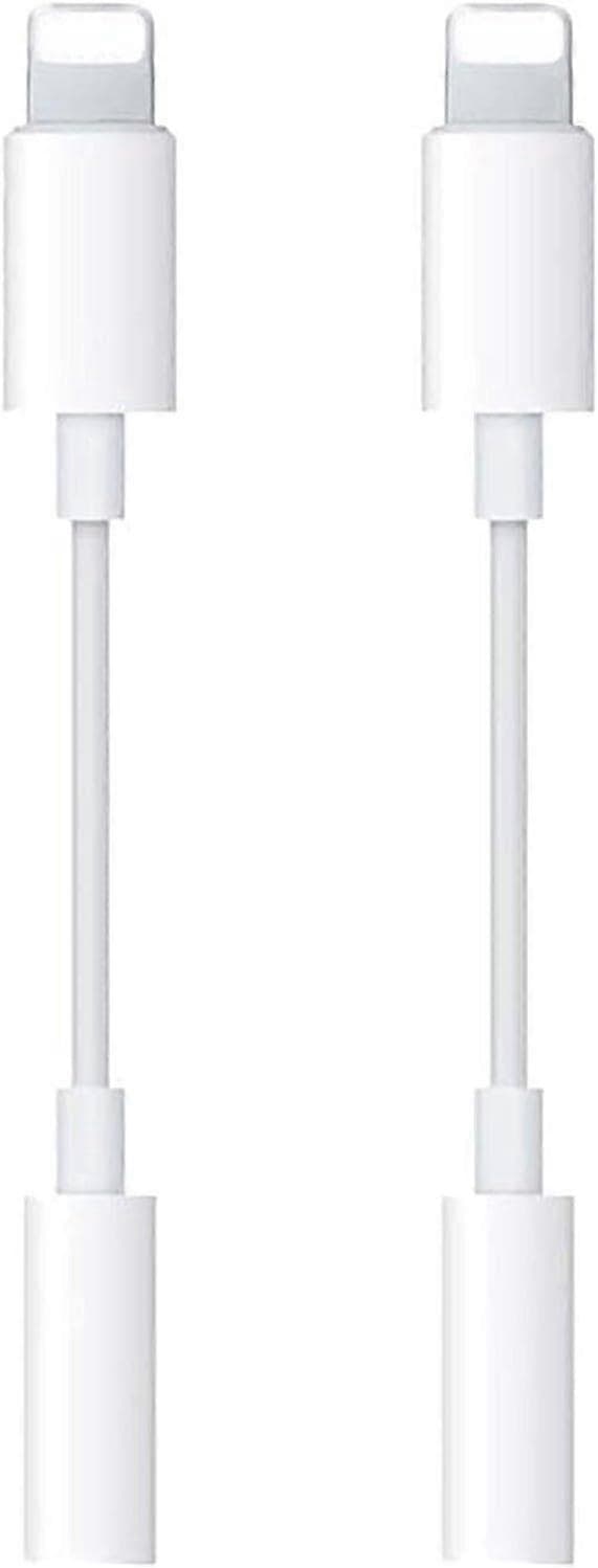 stk. egnet til iPhone hovedtelefonstik adapter lightning til 3,5 mm hovedtelefon lydadapter