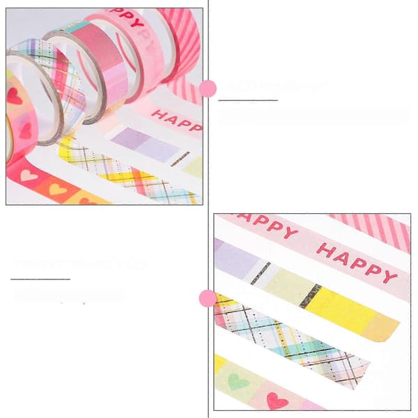 Dekorativ Washi-tejp för DIY-hantverk 27 rullar Vacker papperstejp