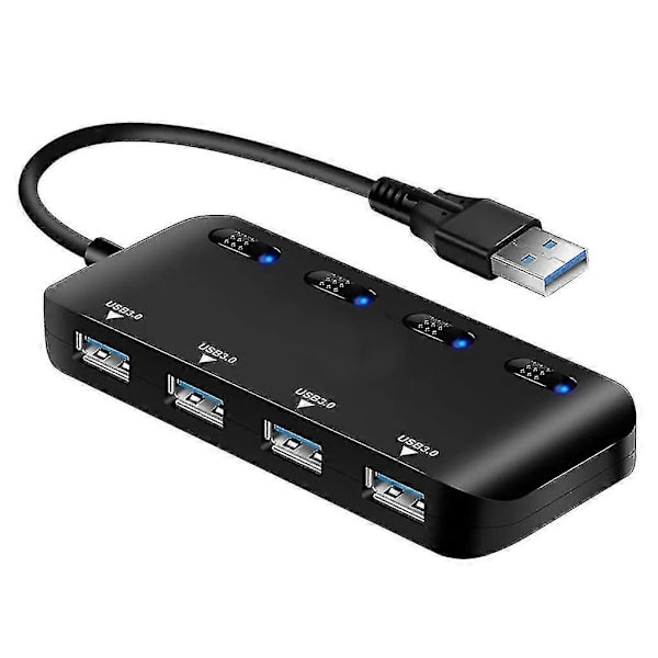 Multi USB 3.0-port datamaskin | Flere USB-porter datamaskin | Multi USB-hub datamaskin - Høy blackUSB3 0
