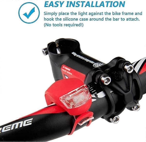 Cykelbelysning fram och bak, LED Clip-on