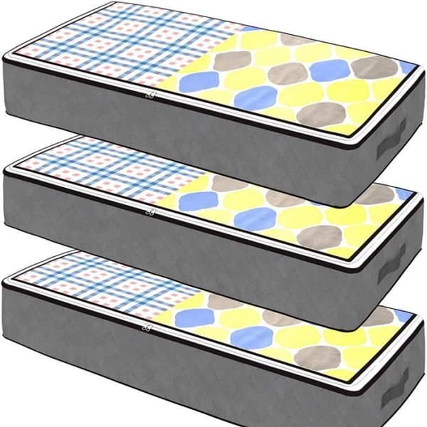 Oppbevaringspose under seng - Sett med 3 - 100x50x18 cm - 92L - Vanntett