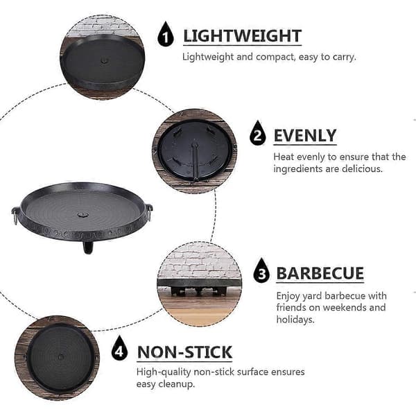 Grillplate Non-stick BBQ-plate for kjøkkenbruk Grilltilbehør