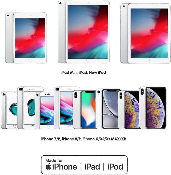 stk. egnet til iPhone hovedtelefonstik adapter lightning til 3,5 mm hovedtelefon lydadapter