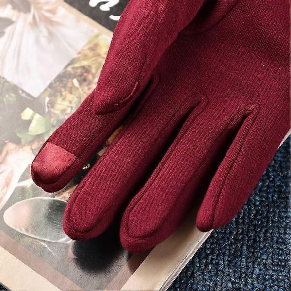 1PAR Hansker Vinter Varme Termisk Fôret med Pels