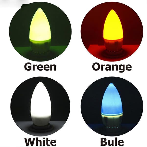 3x E14 LED farvepære, farvepære, blå