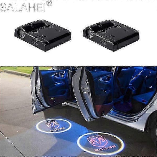 LED Dörr Välkomstljus Trådlös 6.5x6.2cm ABS Magnetisk Sensor Projektor för Dodge Challenger Caliber Journey Ram 1500 Nitro for Dodge