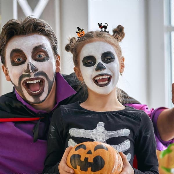 Halloween hårklämmor Lurrose hårnålar för festbruk 6-pack