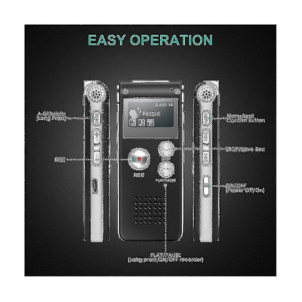 Paranormal Equipment 8gb Evp Digital Voice Recorder USB Spökjaktutrustning