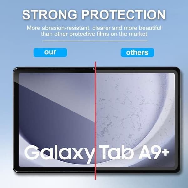 Skärmskydd - Samsung - Galaxy Tab A9+ - Härdat Glas - 9H Hårdhet - 3-pack