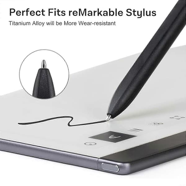 Ingen utslitte tupper av titanlegering for Scribe Write Stylus Pen, kulepenn glatt notatskriving fin reservespiss Taper Brass