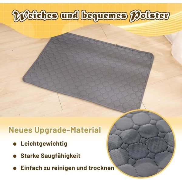 Kæledyrstræningsmåtte - 100 x 70 cm - Vandtæt - Vaskbar - Hurtigt absorberende