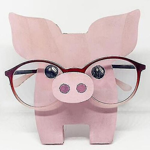 Træ 3d Cute Animal Head Brillebeslag Brilleholder Stand