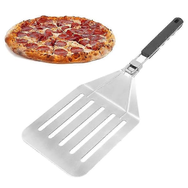 L Perforerad Pizzaspade – 430 Rostfritt Stål, Vikbar Tårtspade
