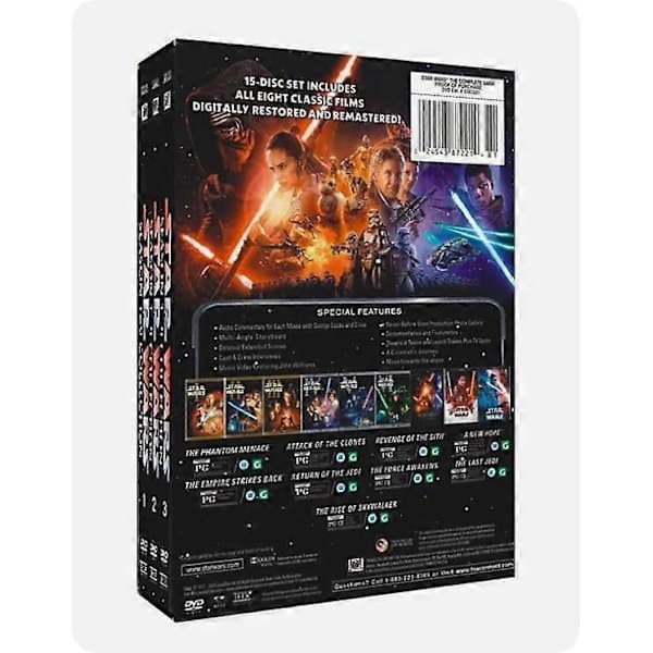 The Complete Saga Collection Star Wars: Sæson 1-9 (DVD 15-disk boksæt) Engelsk version