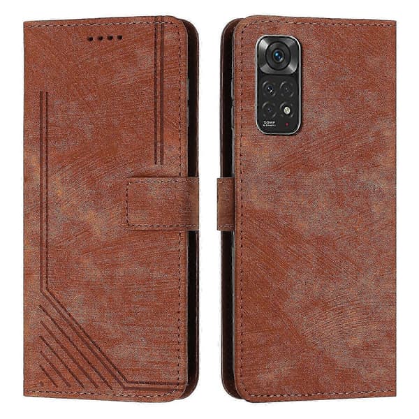 För Xiaomi Redmi Note 11 / Note 11s Global Skin Feel Stripe Pattern Läderfodral med snodd Edition 0607 5 5