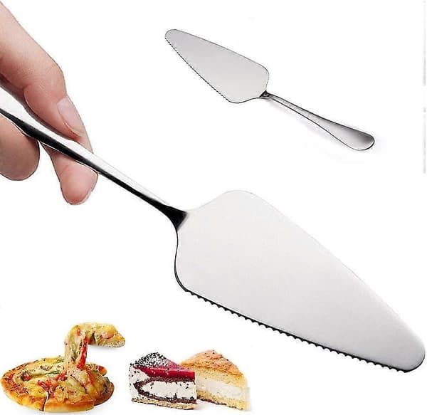 Tårtspade, pizzaspade, tandad kant rostfritt stål