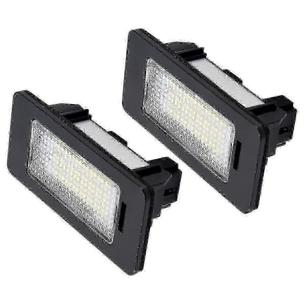 2x valkoinen LED-rekisterikilven valo BMW E39 E60 E61 E46 - Ei virhettä