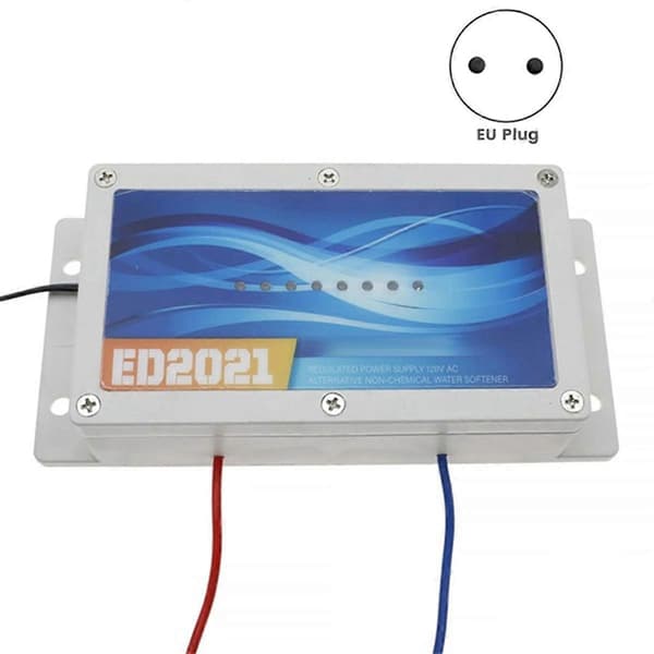 Electronic water descaler reduces limescale and rust EU plug