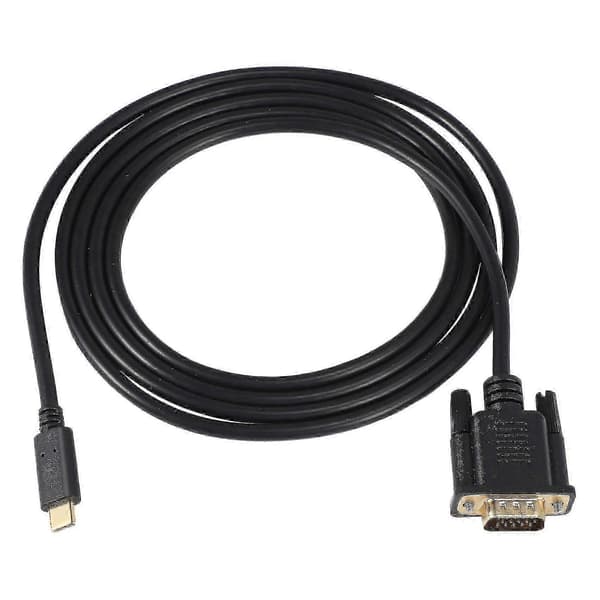 USB C til VGA-kabel 1,8m, USB Type C til VGA-kabel, egnet for USB 3.1-enheter