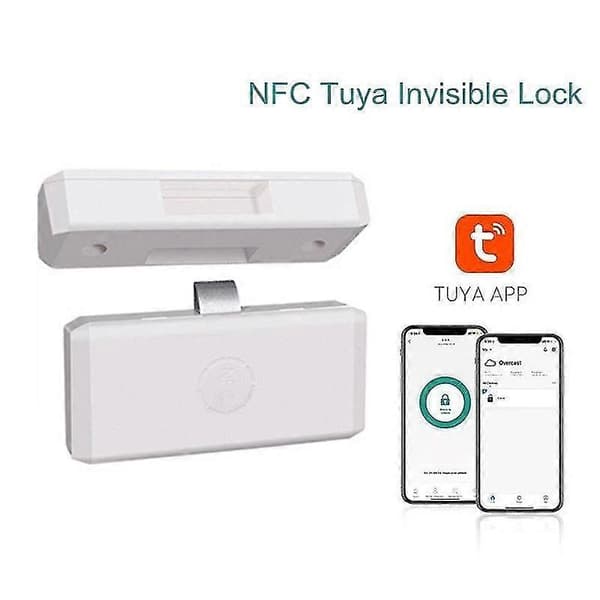 Tuya App Smart Bluetooth Skuffe NFC Sensor Lås Nøglefri Usynlig Ingen Hul Arkivskab Lås Garderobeskabe Skuffe Switch Udgave 5 5