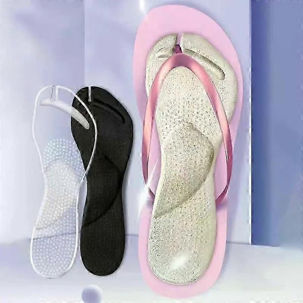 1 par silikongel-inläggssulor för flip-flops, mjuk dämpning och tåskydd