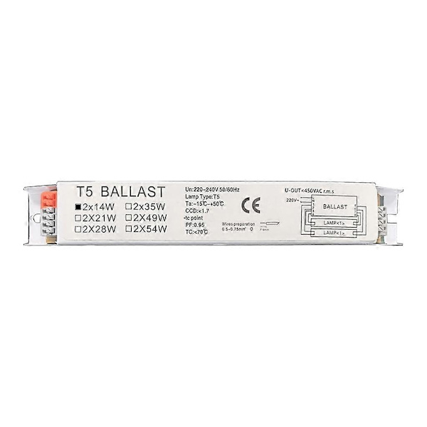 Industriel elektronisk lysstofrørsforkobling T5 lysstofrørsforkobling-FF- 2x35W