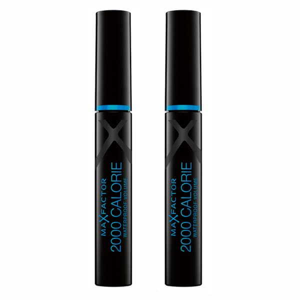 2-pak Max Factor 2000 Calorie Mascara Vandfast Sort 9ml Svart black