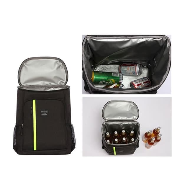 Isoleret rygsæk - 7House - Stor kapacitet 33L - 900D Polyester - EVA-foring - Sort