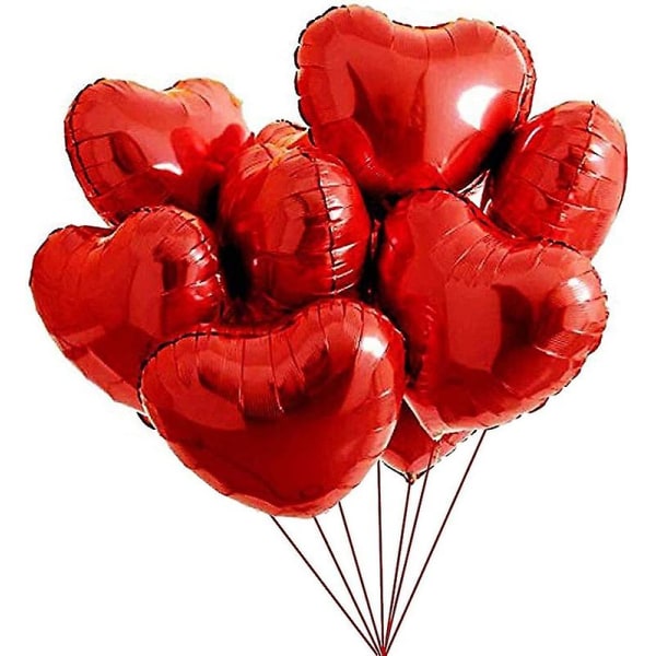 18 tommer folie hjerteballoner, 20 stk hjerteballoner Elsker romantiske balloner