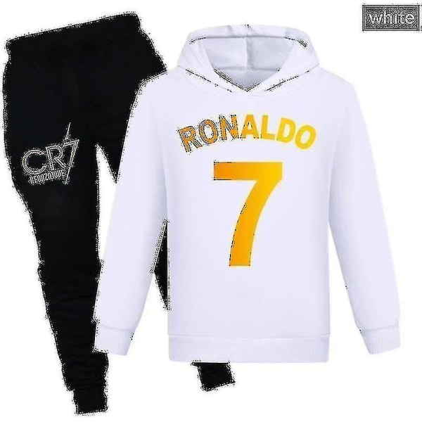 Kids Boys Ronaldo 7 Print Casual huppari verryttelypuku set Huppari Top Pants Suit