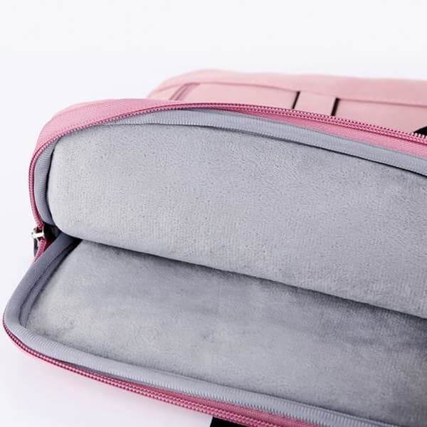 Bærbar computer sleeve - Leytn® - 15,6 tommer - PU læder - Vandtæt - Pink
