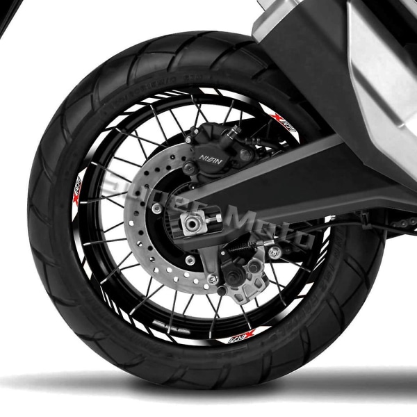 Otwoo Motorcykel Reflekterande Hjul Klistermärke Navdekaler Fälg Stripe Dekorativ Tejp Vattentätt tillbehör för Honda Xadv 750 Xadv 750 A