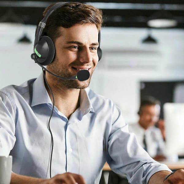 Dator Bärbar Dator PC Skype Chatt Callcenter Headset Hörlurar