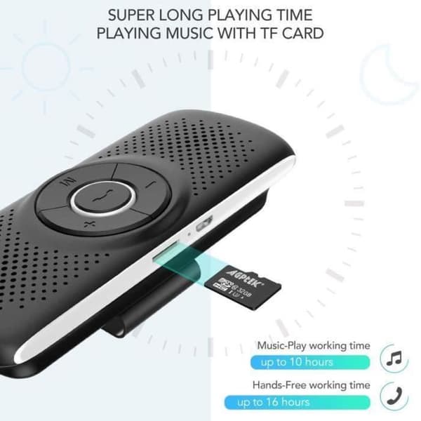 Håndfrit sæt - Bluetooth 5.0 - Sort - Automatisk genforbindelse - Kompatibel med iOS og Android