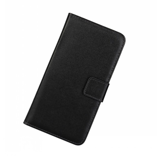Lompakkokotelo Xiaomi Redmi 8, aitoa nahkaa Black Svart