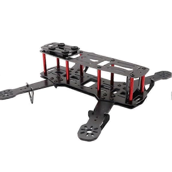 QAV250 Kolfiber 4-axlig Mini RC Multikopter FPV Quadcopter Drönarram Omonterad Black