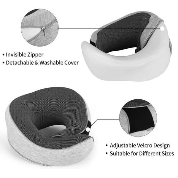 XJYDNCG Reisepute, hode- og nakkestøtte, perfekt for fly – blå