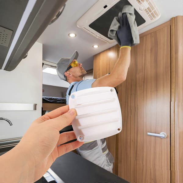 Luftventil för husbil Lamellventilskydd Vit för yachtanvändning
