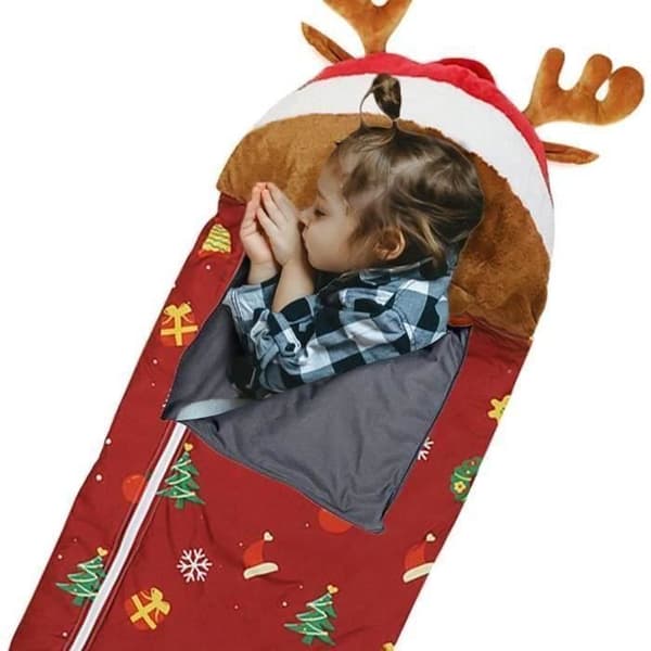Ohlala sovepose med behagelig og blød pude til børn 135*50cm-Wapiti