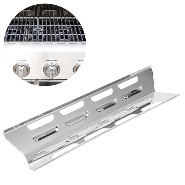 4 stk. varmepladeskjold i rustfrit stål til grill, nem installation