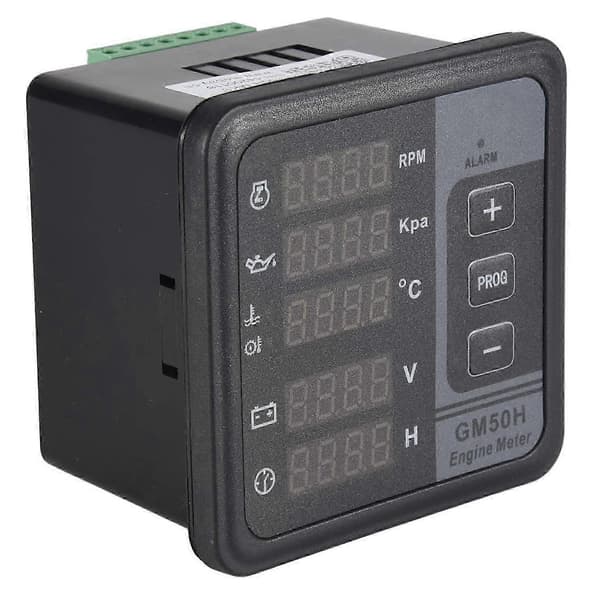 GM50H Motor Multifunktions Digitalmätare Generatorövervakare Black