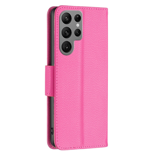 Samsung Galaxy S24 Ultra Skal Litchi Shark Rosa 80