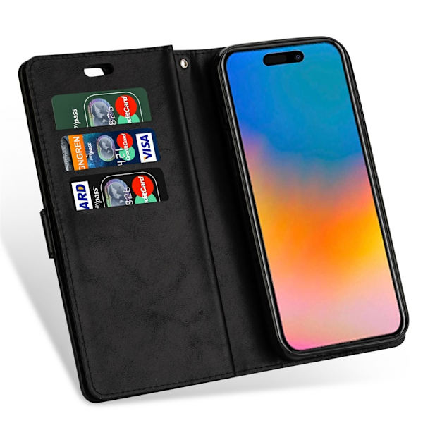 iPhone 15 Monitoimikotelo Musta 125