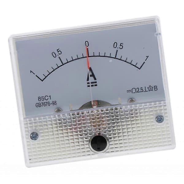DC Amperemeter Analog Panelmåler Strømmåler 85C1 0-1A Utgave 0131