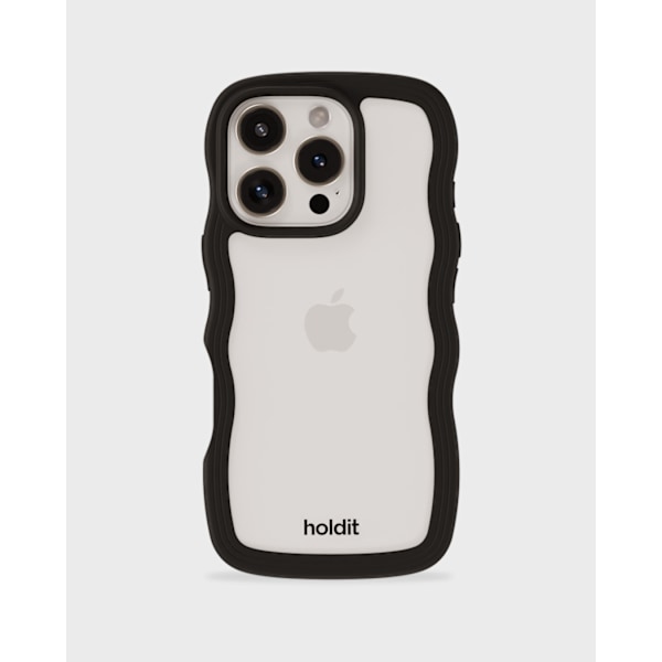 held iPhone 16 Pro Max Cover Bølget Sort/Transparent 64