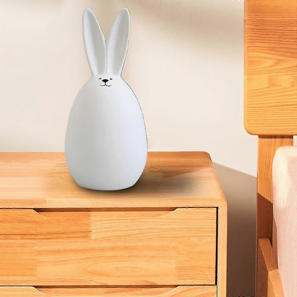 Påskhare samlarfigur vit kaninstaty 15cm D