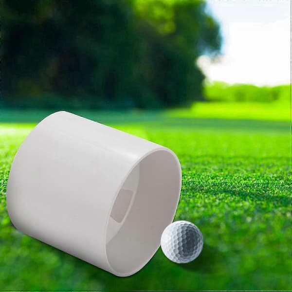 2 stk 2,7 cm blenderåpning Golf Treningsflaggstang Hullkopp, hvit plast White
