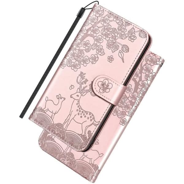 ZGEER Plånboksfodral - iPhone 13 - Konstläder - Inbyggt stativ - Rosa